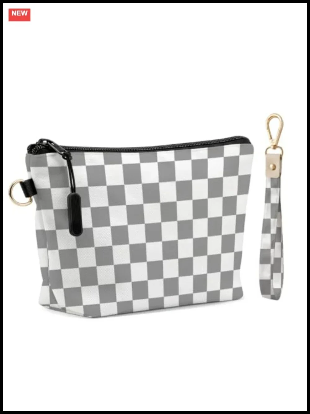 Corduroy Makeup Bag Set with Wristlet Keychain, Travel Toiletry Organizer for